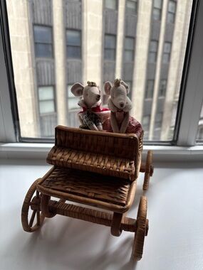 Vintage Handcrafted Wicker Toy Car